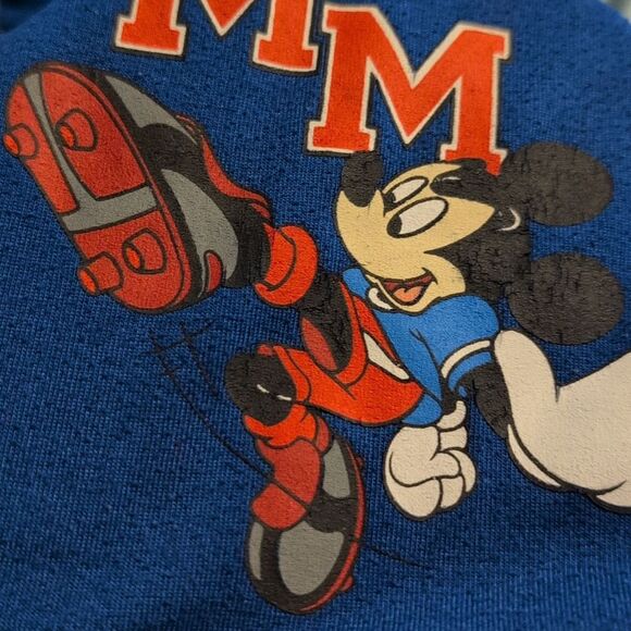 Disney Mickey Mouse Vintage Blue Fleece Pants Size 2T - Picture 3 of 4
